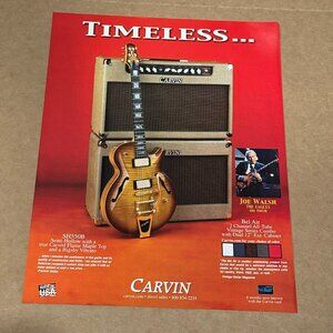 Joe Walsh of The Eagles - Carvin Guitars / Amps - 2009 Print Advertisement